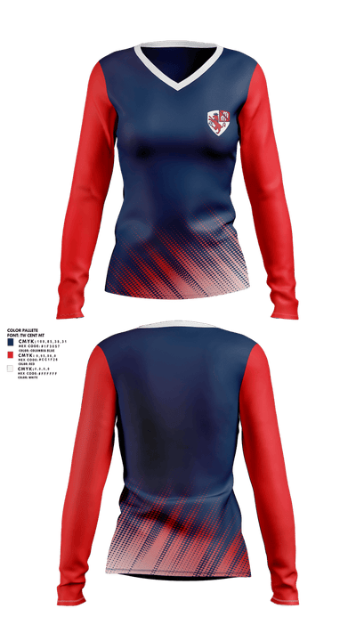 Mark Morris Soccer 10512351 Women's Long Sleeve V-neck Shirt - 1