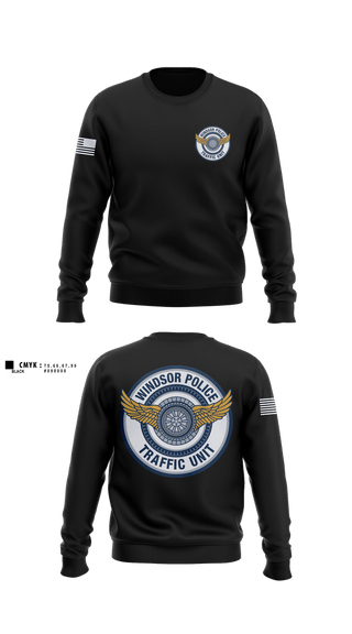 Crew Neck Sweatshirt, Windsor PD Traffic Unit, Police, Teamtime, Team time, sublimation, custom sports apparel, team uniforms, spirit wear, spiritwear, sports uniforms, custom shirts, team store, custom team store, fundraiser sports, apparel fundraiser