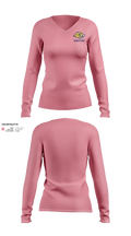 Cincinnati College Prep Academy Cheer 92441891 Women's Long Sleeve V-neck Shirt - 50