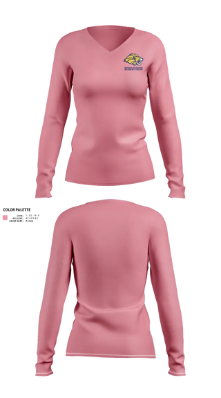 Womens Long Sleeve Vneck Shirt, Cincinnati College Prep Academy Cheer, Cheer, Teamtime, Team time, sublimation, custom sports apparel, team uniforms, spirit wear, spiritwear, sports uniforms, custom shirts, team store, custom team store, fundraiser sports, apparel fundraiser