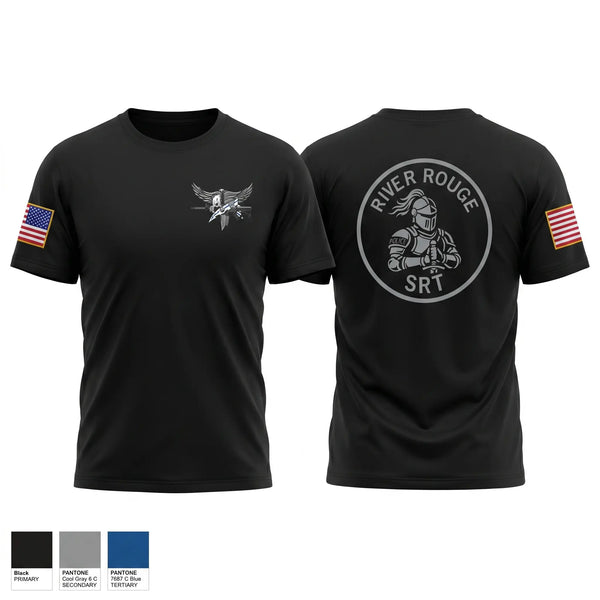 Old School Cotton Feel Shirt, River Rouge Police Special Response Team, Police, Teamtime, Team time, sublimation, custom sports apparel, team uniforms, spirit wear, spiritwear, sports uniforms, custom shirts, team store, custom team store, fundraiser sports, apparel fundraiser