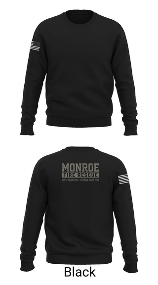 Crew Neck Sweatshirt, Monroe Fire Rescue, Fire Department, Teamtime, Team time, sublimation, custom sports apparel, team uniforms, spirit wear, spiritwear, sports uniforms, custom shirts, team store, custom team store, fundraiser sports, apparel fundraiser