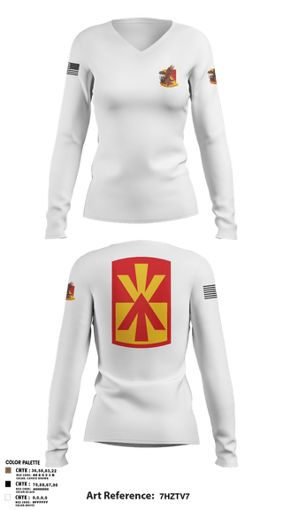 Womens Long Sleeve Vneck Shirt, Alpha Battery 5-52 BN, , Teamtime, Team time, sublimation, custom sports apparel, team uniforms, spirit wear, spiritwear, sports uniforms, custom shirts, team store, custom team store, fundraiser sports, apparel fundraiser