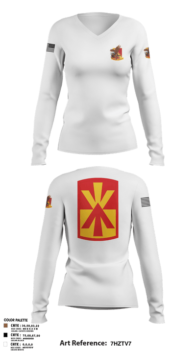 Alpha Battery 5-52 BN 25467873 Women's Long Sleeve V-neck Shirt - 2