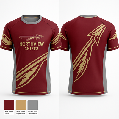 Northview Chiefs 65697083 Old School Cotton Feel Shirt - 1