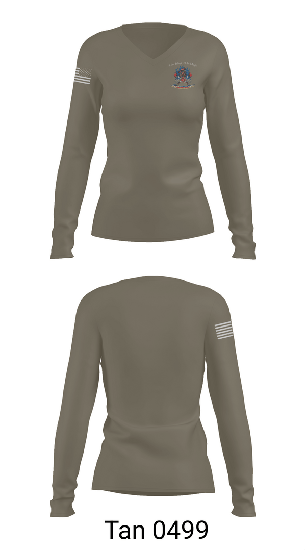 Womens Long Sleeve Vneck Shirt, Elbert Fire Protection District Colorado, Fire Department, Teamtime, Team time, sublimation, custom sports apparel, team uniforms, spirit wear, spiritwear, sports uniforms, custom shirts, team store, custom team store, fundraiser sports, apparel fundraiser