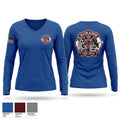 Glen Elder Fire Department Women's Long Sleeve V-neck Shirt - 1