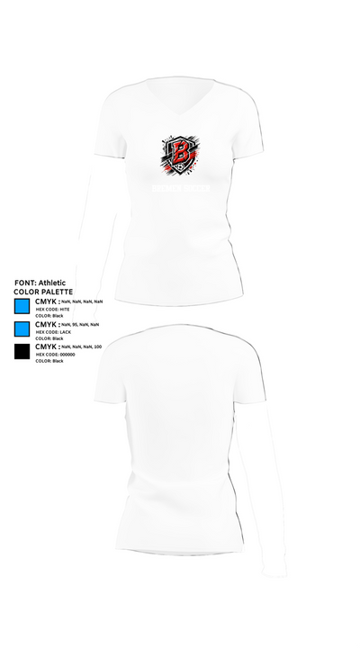 Bremen Soccer 43013668 Women's Short Sleeve V-neck Shirt - 18