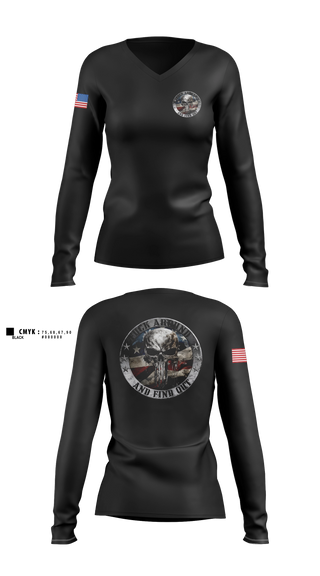 Womens Long Sleeve Vneck Shirt, TFOD, , Teamtime, Team time, sublimation, custom sports apparel, team uniforms, spirit wear, spiritwear, sports uniforms, custom shirts, team store, custom team store, fundraiser sports, apparel fundraiser