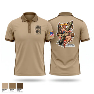 Short Sleeve Performance Polo, Ammo, Distro, 407th LSB, Army, Teamtime, Team time, sublimation, custom sports apparel, team uniforms, spirit wear, spiritwear, sports uniforms, custom shirts, team store, custom team store, fundraiser sports, apparel fundraiser