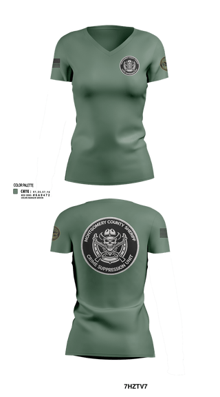 Womens Short Sleeve Vneck Shirt, Montgomery county sheriff’s office, Police, Teamtime, Team time, sublimation, custom sports apparel, team uniforms, spirit wear, spiritwear, sports uniforms, custom shirts, team store, custom team store, fundraiser sports, apparel fundraiser