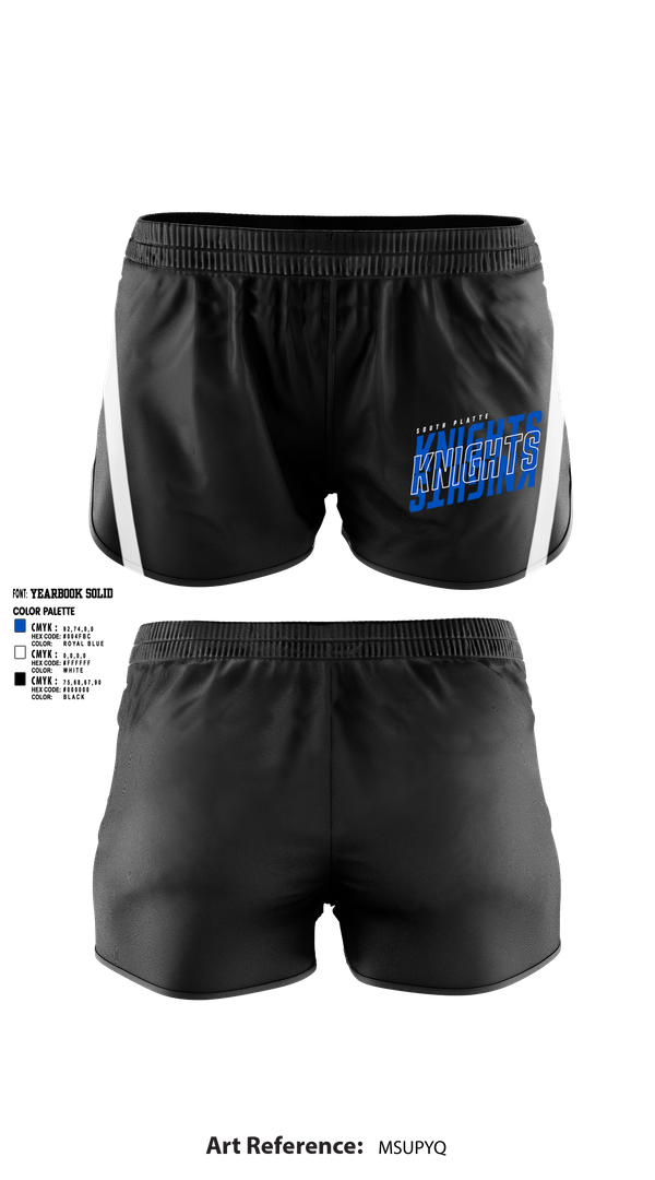 Womens Shorts, South Platte Knights Volleyball, Women's Volleyball, Teamtime, Team time, sublimation, custom sports apparel, team uniforms, spirit wear, spiritwear, sports uniforms, custom shirts, team store, custom team store, fundraiser sports, apparel fundraiser