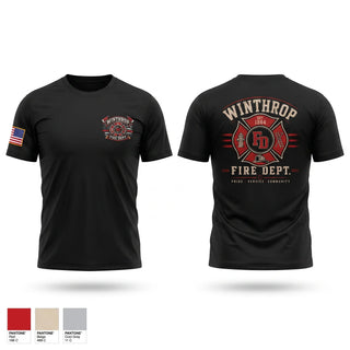 Short Sleeve Performance Shirt, Winthrop Fire Department, Fire Department, Teamtime, Team time, sublimation, custom sports apparel, team uniforms, spirit wear, spiritwear, sports uniforms, custom shirts, team store, custom team store, fundraiser sports, apparel fundraiser