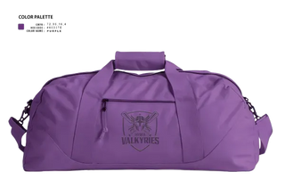 Duffle Bag, Eastern Iowa Valkyries, Softball, Teamtime, Team time, sublimation, custom sports apparel, team uniforms, spirit wear, spiritwear, sports uniforms, custom shirts, team store, custom team store, fundraiser sports, apparel fundraiser