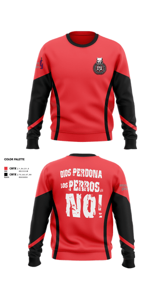 Crew Neck Sweatshirt, PERROS DEL MAL FC, Men's Soccer, Teamtime, Team time, sublimation, custom sports apparel, team uniforms, spirit wear, spiritwear, sports uniforms, custom shirts, team store, custom team store, fundraiser sports, apparel fundraiser