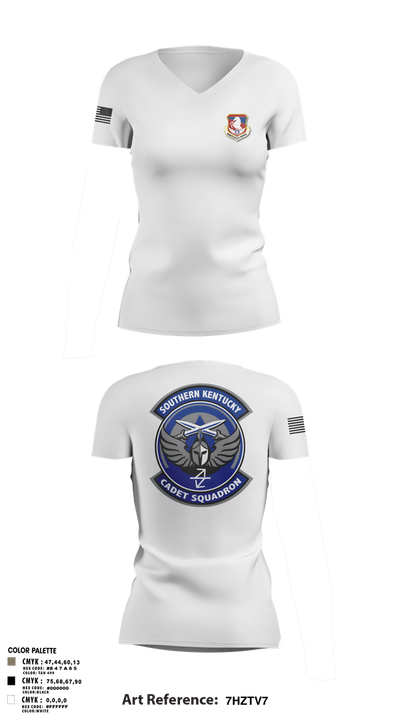 GLR-KY-300 69993935 Women's Short Sleeve V-neck Shirt - 5