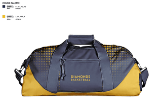 Duffle Bag, DIAMONDS, Women's Basketball, Teamtime, Team time, sublimation, custom sports apparel, team uniforms, spirit wear, spiritwear, sports uniforms, custom shirts, team store, custom team store, fundraiser sports, apparel fundraiser