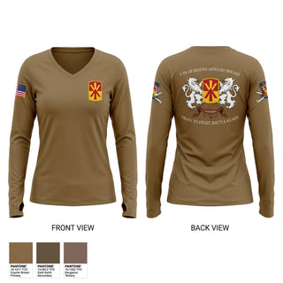 Womens Long Sleeve Vneck Shirt, Bravo 1-43, Army, Teamtime, Team time, sublimation, custom sports apparel, team uniforms, spirit wear, spiritwear, sports uniforms, custom shirts, team store, custom team store, fundraiser sports, apparel fundraiser