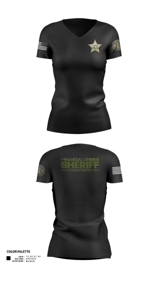 Womens Short Sleeve Vneck Shirt, Financial Crimes, Police, Teamtime, Team time, sublimation, custom sports apparel, team uniforms, spirit wear, spiritwear, sports uniforms, custom shirts, team store, custom team store, fundraiser sports, apparel fundraiser
