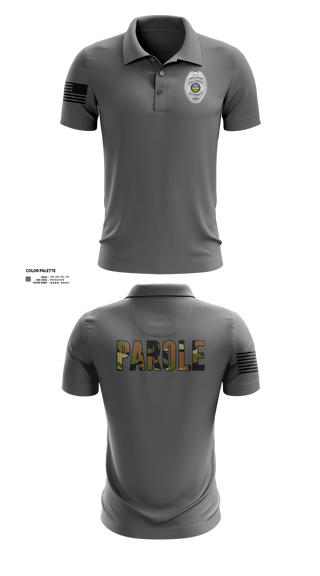Short Sleeve Performance Polo, Adult Parole Authority, Police, Teamtime, Team time, sublimation, custom sports apparel, team uniforms, spirit wear, spiritwear, sports uniforms, custom shirts, team store, custom team store, fundraiser sports, apparel fundraiser