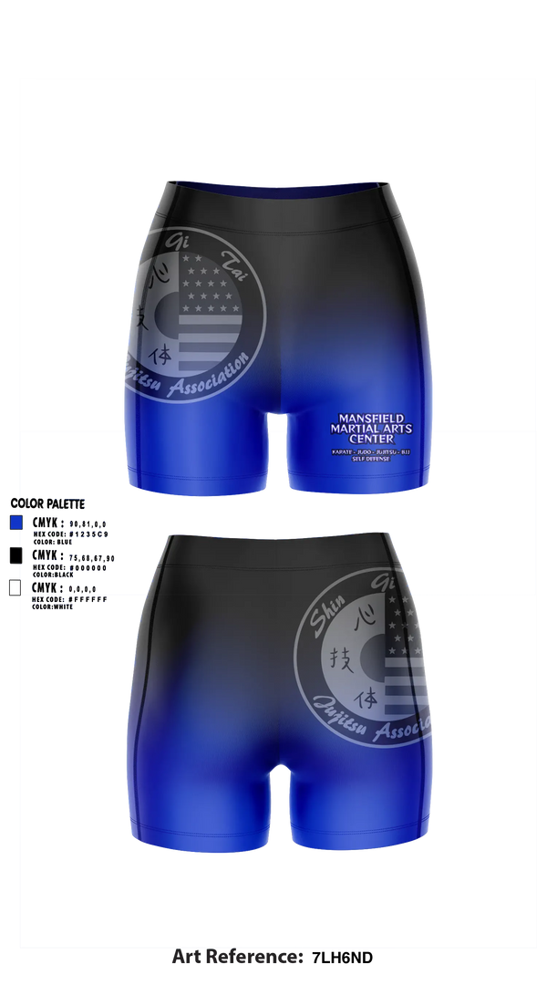 Womens Compression Shorts, Mansfield Martial Arts Center, , Teamtime, Team time, sublimation, custom sports apparel, team uniforms, spirit wear, spiritwear, sports uniforms, custom shirts, team store, custom team store, fundraiser sports, apparel fundraiser