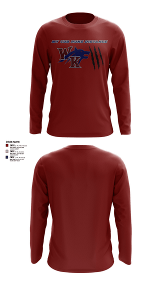 Long Sleeve Performance Shirt, White Knoll High School Track & Field, Track & Field, Teamtime, Team time, sublimation, custom sports apparel, team uniforms, spirit wear, spiritwear, sports uniforms, custom shirts, team store, custom team store, fundraiser sports, apparel fundraiser