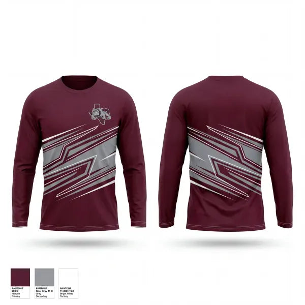 Long Sleeve Performance Shirt, Ranger High School, Men's Basketball, Teamtime, Team time, sublimation, custom sports apparel, team uniforms, spirit wear, spiritwear, sports uniforms, custom shirts, team store, custom team store, fundraiser sports, apparel fundraiser