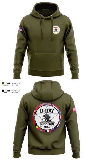 Hoodie, D-Day Ohio, Inc, , Teamtime, Team time, sublimation, custom sports apparel, team uniforms, spirit wear, spiritwear, sports uniforms, custom shirts, team store, custom team store, fundraiser sports, apparel fundraiser