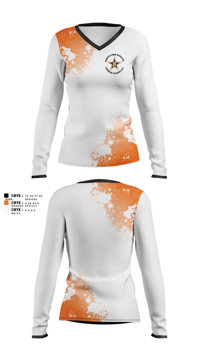 Eastlake North Cross Country 39932009 Women's Long Sleeve V-neck Shirt - 3