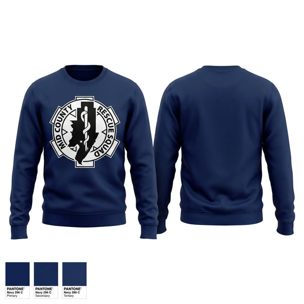 Crew Neck Sweatshirt, Mid-County Rescue Squad, , Teamtime, Team time, sublimation, custom sports apparel, team uniforms, spirit wear, spiritwear, sports uniforms, custom shirts, team store, custom team store, fundraiser sports, apparel fundraiser