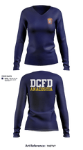 Washington DC Fire Department 38057797 Women's Long Sleeve V-neck Shirt - 5