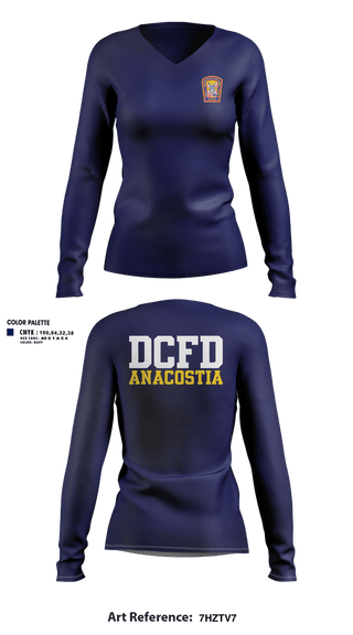 Womens Long Sleeve Vneck Shirt, Washington DC Fire Department, Fire Department, Teamtime, Team time, sublimation, custom sports apparel, team uniforms, spirit wear, spiritwear, sports uniforms, custom shirts, team store, custom team store, fundraiser sports, apparel fundraiser