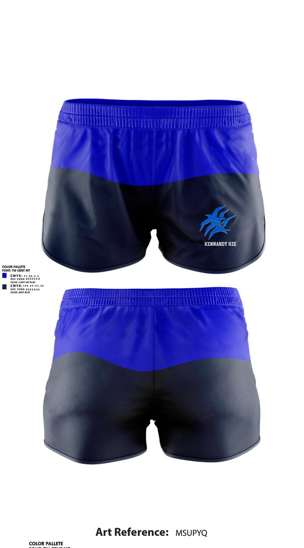 Womens Shorts, Kennandy Hze, Track & Field, Teamtime, Team time, sublimation, custom sports apparel, team uniforms, spirit wear, spiritwear, sports uniforms, custom shirts, team store, custom team store, fundraiser sports, apparel fundraiser