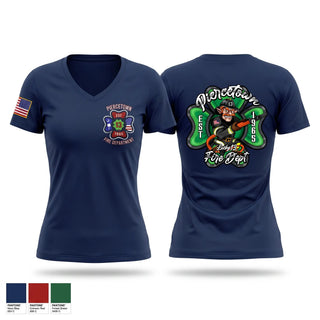 Womens Short Sleeve Vneck Shirt, Piercetown Fire Department, Fire Department, Teamtime, Team time, sublimation, custom sports apparel, team uniforms, spirit wear, spiritwear, sports uniforms, custom shirts, team store, custom team store, fundraiser sports, apparel fundraiser