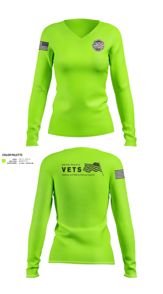 Womens Long Sleeve Vneck Shirt, South Texas UPVETS, , Teamtime, Team time, sublimation, custom sports apparel, team uniforms, spirit wear, spiritwear, sports uniforms, custom shirts, team store, custom team store, fundraiser sports, apparel fundraiser