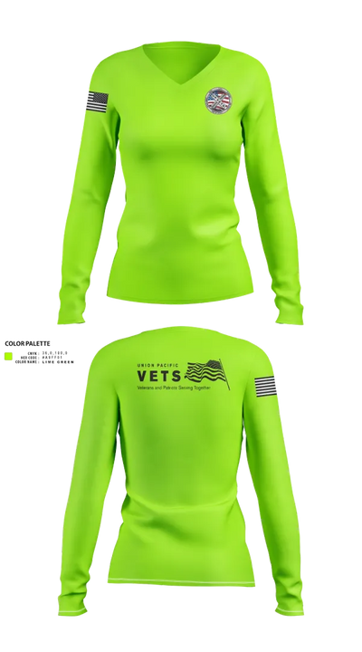 South Texas UPVETS 49501444 Women's Long Sleeve V-neck Shirt - 20