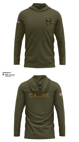 Long Sleeve Performance Shirt with hood, Camp Ripley MSTC, Army, Teamtime, Team time, sublimation, custom sports apparel, team uniforms, spirit wear, spiritwear, sports uniforms, custom shirts, team store, custom team store, fundraiser sports, apparel fundraiser