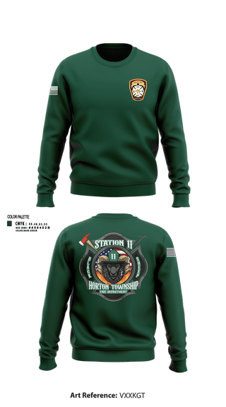 Crew Neck Sweatshirt, Horton Township, Fire Department, Teamtime, Team time, sublimation, custom sports apparel, team uniforms, spirit wear, spiritwear, sports uniforms, custom shirts, team store, custom team store, fundraiser sports, apparel fundraiser