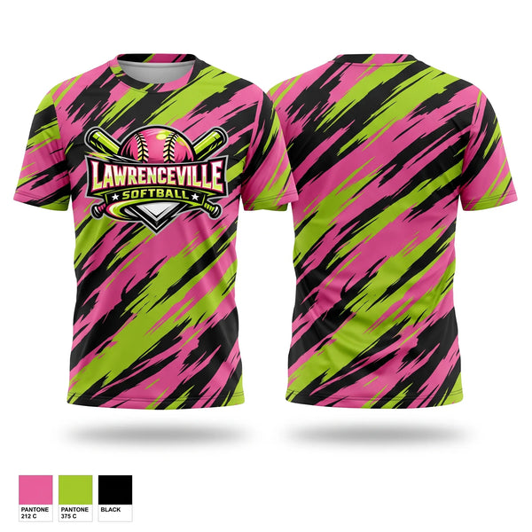 Short Sleeve Performance Shirt, Lawrenceville, Softball, Teamtime, Team time, sublimation, custom sports apparel, team uniforms, spirit wear, spiritwear, sports uniforms, custom shirts, team store, custom team store, fundraiser sports, apparel fundraiser