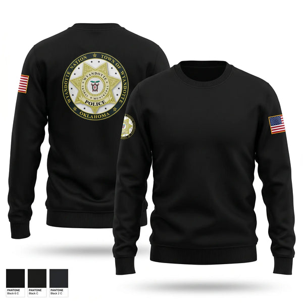 Crew Neck Sweatshirt, Wyandotte Nation Police, Police, Teamtime, Team time, sublimation, custom sports apparel, team uniforms, spirit wear, spiritwear, sports uniforms, custom shirts, team store, custom team store, fundraiser sports, apparel fundraiser