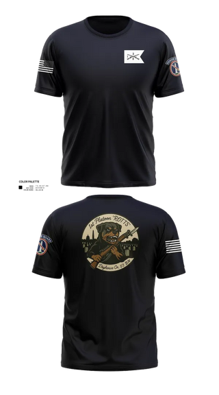 Short Sleeve Performance Shirt, Doghouse 1st Platoon Rottweilers, , Teamtime, Team time, sublimation, custom sports apparel, team uniforms, spirit wear, spiritwear, sports uniforms, custom shirts, team store, custom team store, fundraiser sports, apparel fundraiser
