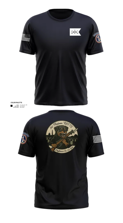 Doghouse 1st Platoon Rottweilers 61598708 Short Sleeve Performance Shirt - 30