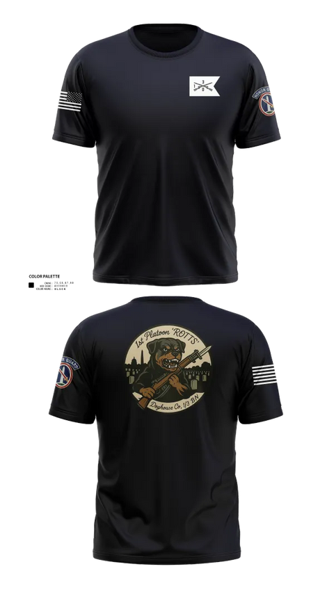 Short Sleeve Performance Shirt, Doghouse 1st Platoon Rottweilers, , Teamtime, Team time, sublimation, custom sports apparel, team uniforms, spirit wear, spiritwear, sports uniforms, custom shirts, team store, custom team store, fundraiser sports, apparel fundraiser