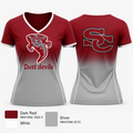 Dust devils 65085362 Women's Short Sleeve V-neck Shirt - 1