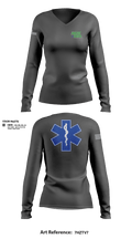 IDALOU EMS 12979632 Women's Long Sleeve V-neck Shirt - 2