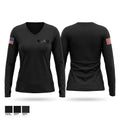 AMR 39815871 Women's Long Sleeve V-neck Shirt - 1