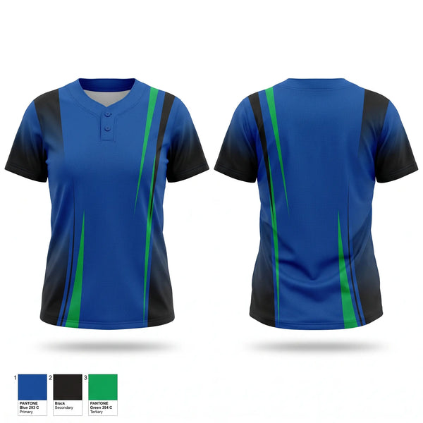 Two Button Softball Jersey, Showtime, Softball, Teamtime, Team time, sublimation, custom sports apparel, team uniforms, spirit wear, spiritwear, sports uniforms, custom shirts, team store, custom team store, fundraiser sports, apparel fundraiser