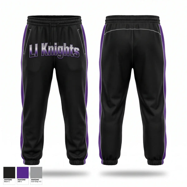 Sweatpants, LI Knights, Women's Volleyball, Teamtime, Team time, sublimation, custom sports apparel, team uniforms, spirit wear, spiritwear, sports uniforms, custom shirts, team store, custom team store, fundraiser sports, apparel fundraiser