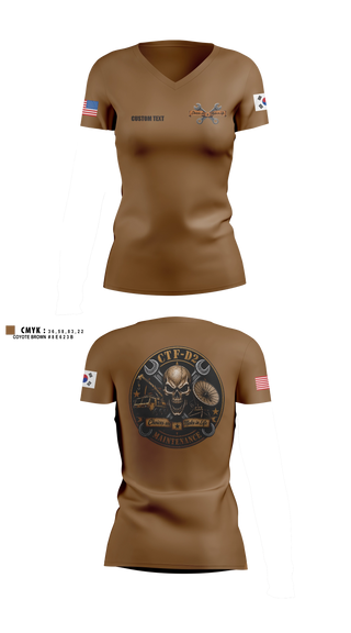 Womens Short Sleeve Vneck Shirt, CTF D-2, Army, Teamtime, Team time, sublimation, custom sports apparel, team uniforms, spirit wear, spiritwear, sports uniforms, custom shirts, team store, custom team store, fundraiser sports, apparel fundraiser