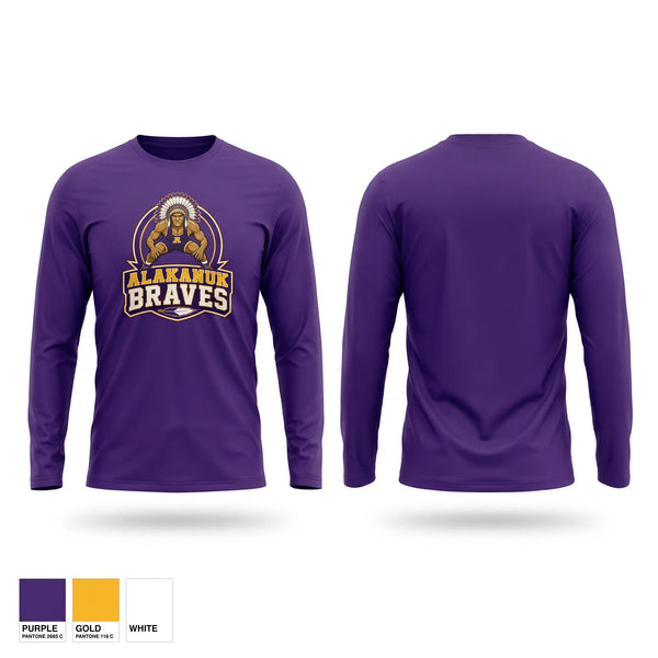 Long Sleeve Performance Shirt, Alakanuk Braves, Wrestling, Teamtime, Team time, sublimation, custom sports apparel, team uniforms, spirit wear, spiritwear, sports uniforms, custom shirts, team store, custom team store, fundraiser sports, apparel fundraiser